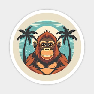 Orangutan On Vacation Magnet